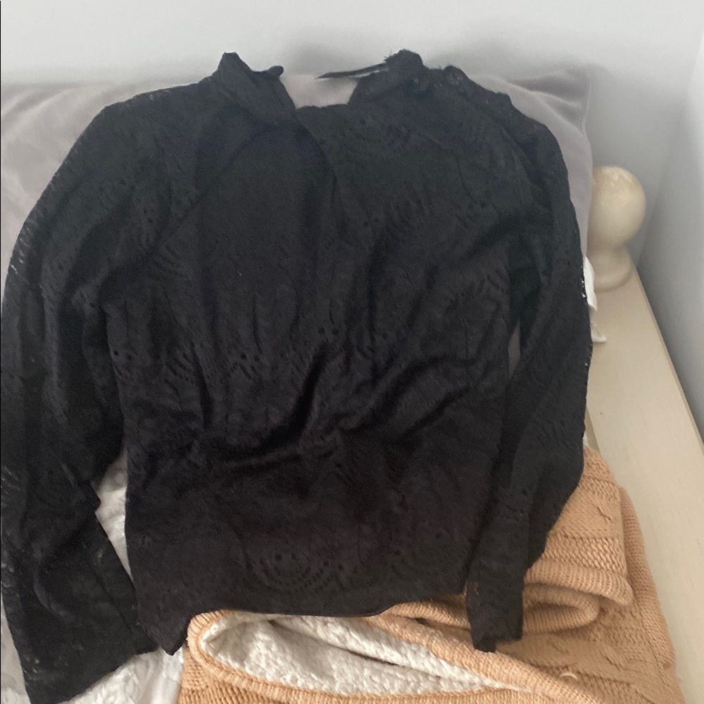Chic Black Lace Top